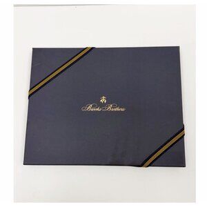 BROOKS BROTHERS NAVY EMPTY GIFT BOX 12.5" x10" x1" WITH BAND